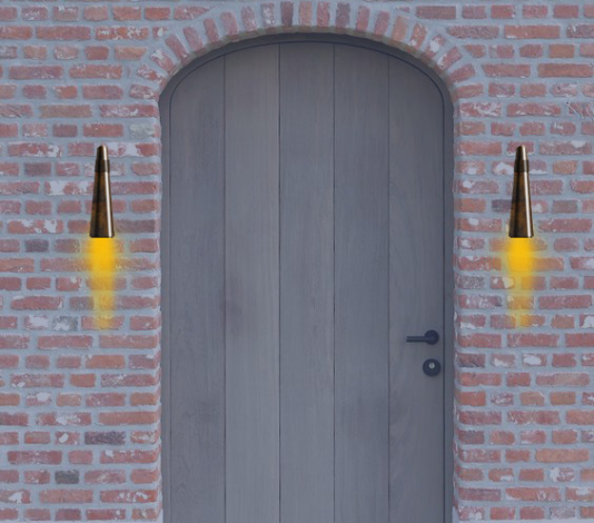 Phare buitenlamp brons landelijk rustiek ambachtelijk voordeur